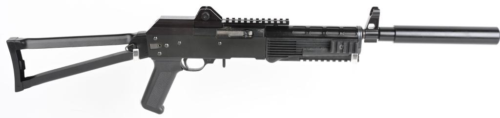 CUSTOM RUGER 10-22 CARBINE: SERIAL 236-53836. BARREL 16". CALIBER .22 LONG RIFLE. The basis for this custom is a quality and reliable rotary magazine fed Ruger 10-22 action (no magazine). Added Krinker Plinker military style par
