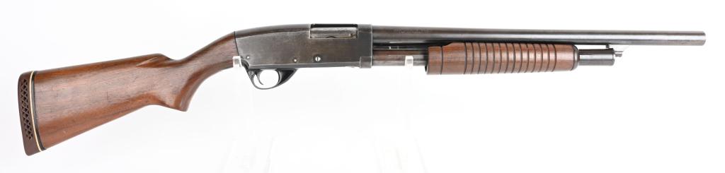 STEVENS MODEL 770 SLIDE ACTION 19" SHOTGUN: SERIAL NSN. BARREL 19". GAUGE 12. CHAMBER 2 3/4". Barrel cut to 19" for a great home defense gun. Blue finish, grooved walnut fore-arm, plain pistol grip walnut stock with waffle pad. Overall, about 7