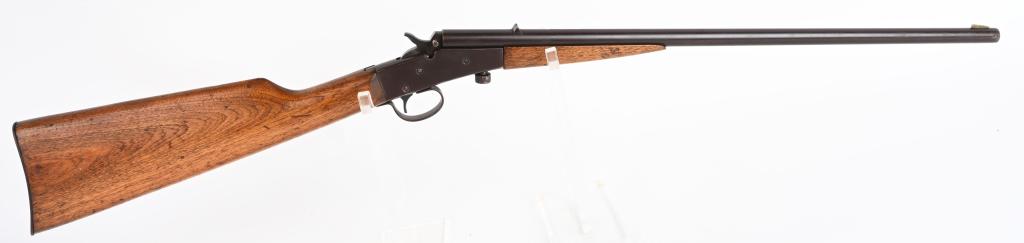 STEVENS MODEL 14 1/2 LITTLE SCOUT RIFLE: SERIAL NSN. BARREL 20". CALIBER .22 LONG RIFLE. Manufactured 1911-1941. Features round barrel, leaf rear with blade front sights, single shot, take down, walnut stock with metal butt plate. Metal is a