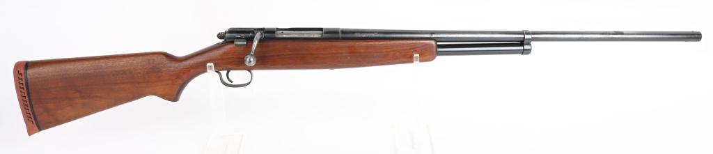 J.C. HIGGINS MODEL 583.19 20 GAUGE B.A. SHOTGUN: SERIAL NSN. BARREL 26". GAUGE 20. CHAMBER 2 3/4". CHOKE - MOD. LOP 13 3/4" Made for Sears by Hi-Standard. Solid old bolt action with tube under barrel, blue finish, plain pistol grip walnut stock and