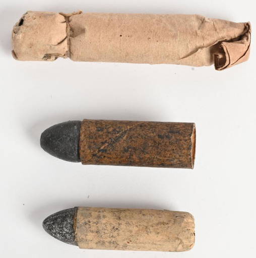 Lot (3) Civil War Paper Cartridges