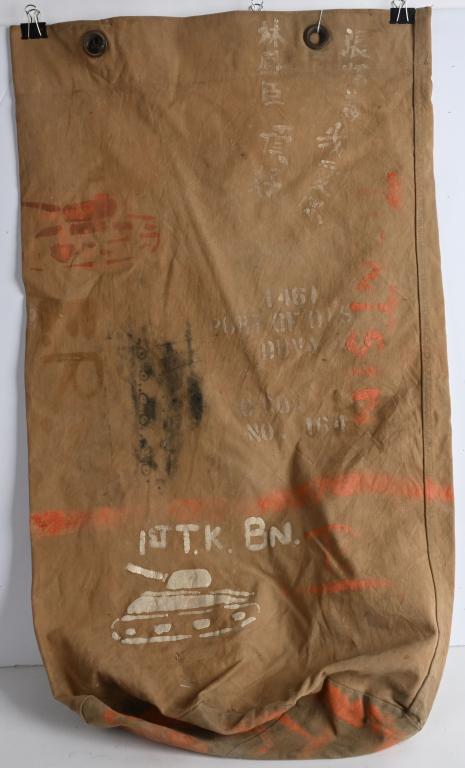 Wwii Usmc Marine Corps Painted Tank Duffle Bag Ww2