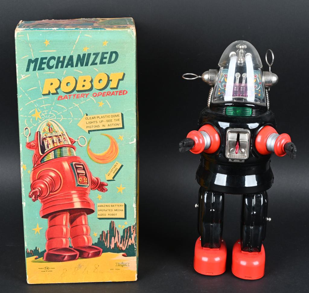 SHOWA TN BATTERY OP MECHANIZED ROBOT ROBBY w/ BOX (1 of 12)