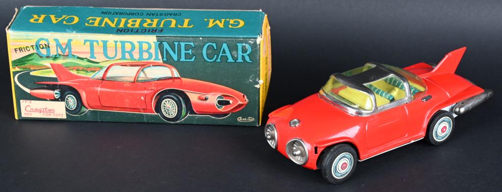Atc Asahi Toy Cadillac Tin Friction Car & Box Atc Asahi Toy Cadillac Tin Friction Car & Box