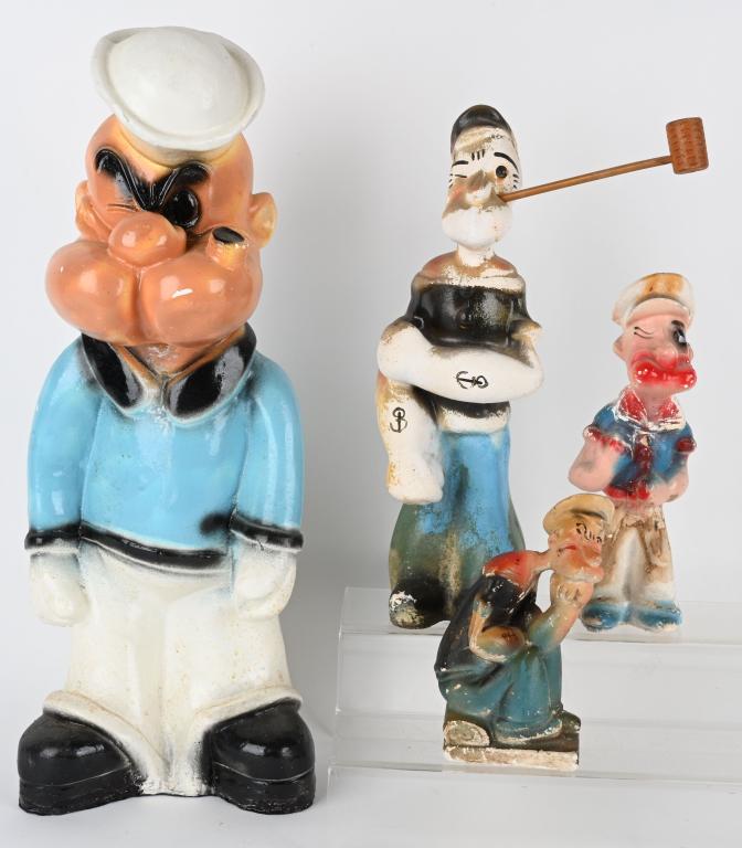 VINTAGE POPEYE CHALK FIGURES (1 of 8)