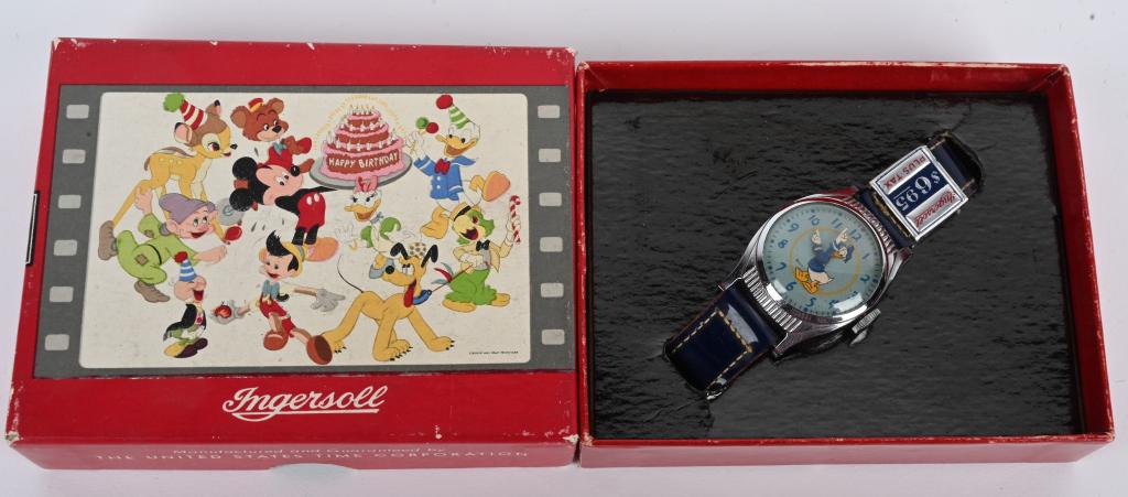 US TIME BIRTHDAY SERIES DONALD DUCK WATCH w/ BOX (1 of 5)