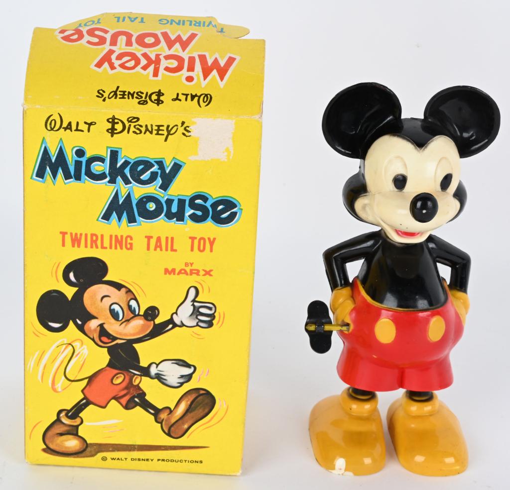 MARX WINDUP MICKEY MOUSE TWIRLING TAIL w/ BOX (1 of 6)