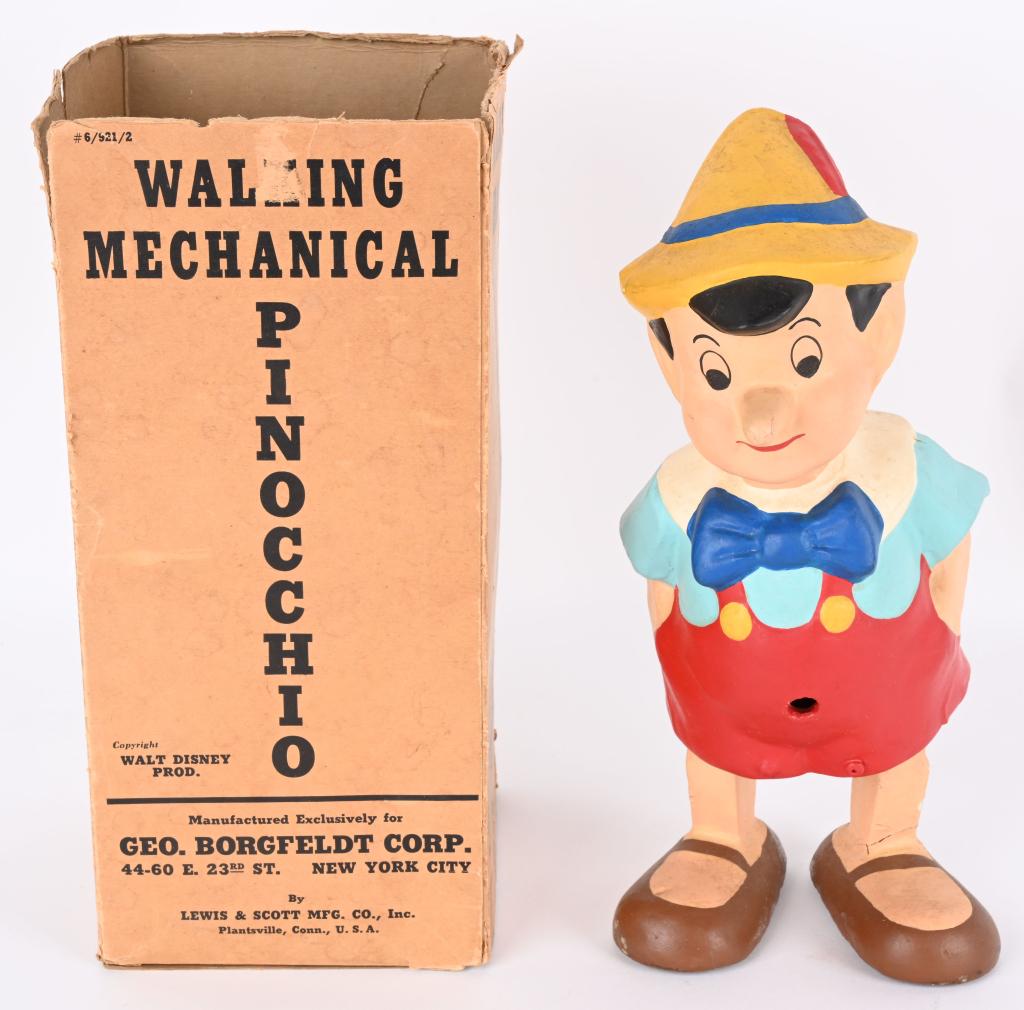 LEWIS & SCOTT COMPOSITION WINDUP PINOCCHIO w/ BOX (1 of 7)