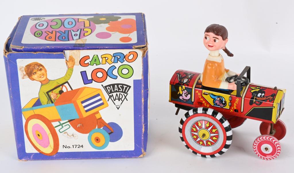 PLASTI MARX WINDUP DORA WALT DISNEY CAR w/ BOX (1 of 6)