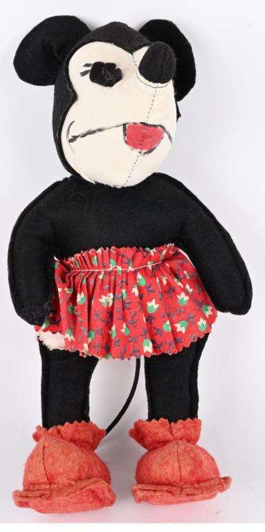 10" 1930s MINNIE MOUSE PATTERN DOLL (1 of 4)