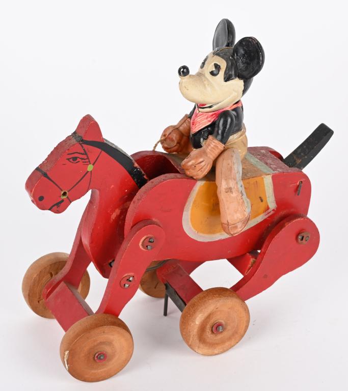 JAPAN WINDUP MICKEY MOUSE COWBOY ON HORSE (1 of 4)