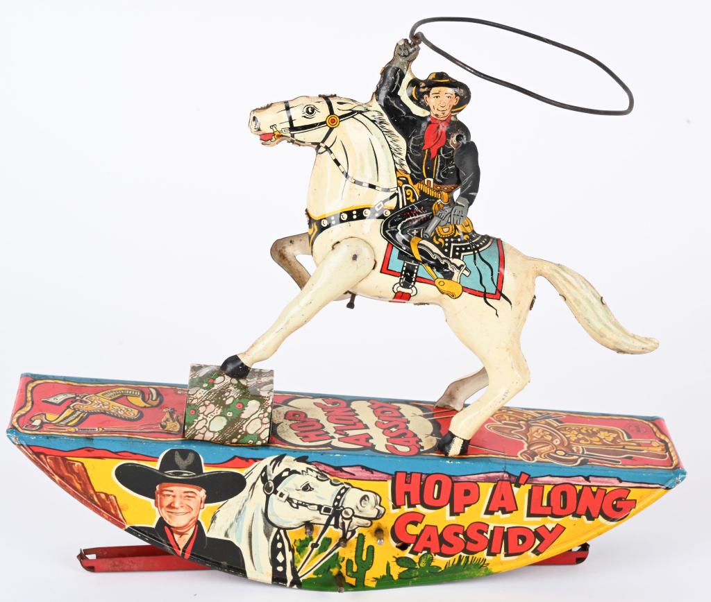 MARX TIN WINDUP HOP A'LONG CASSIDY ROCKER (1 of 5)