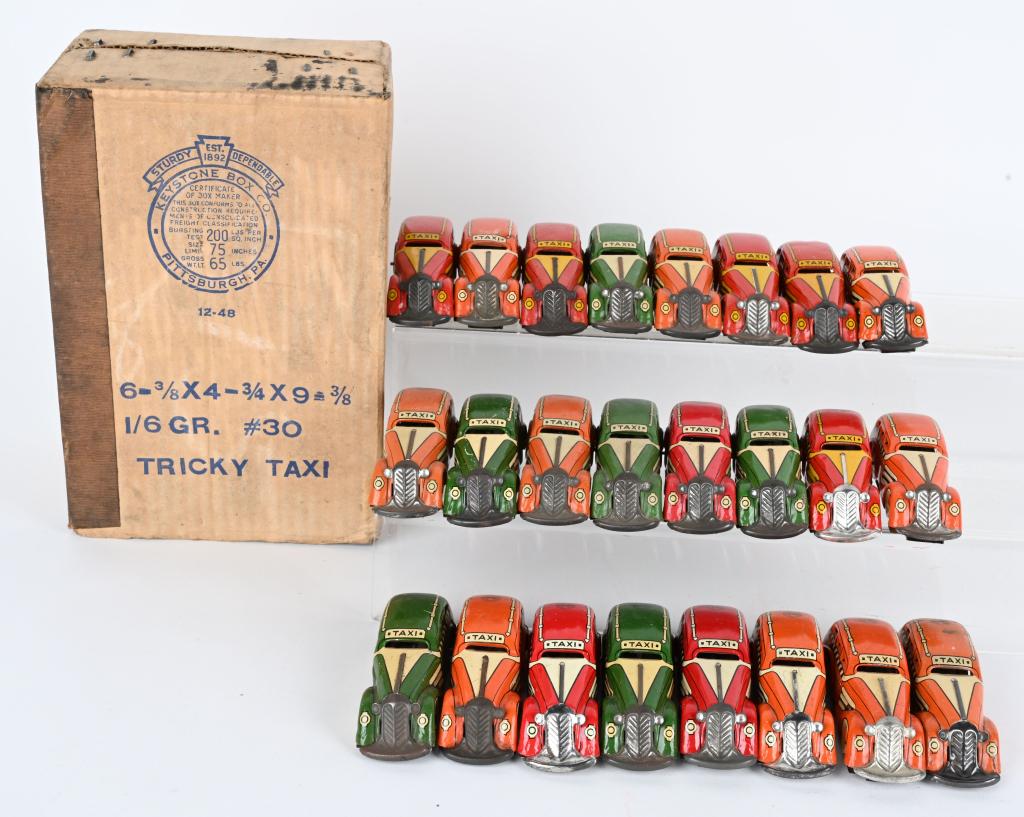 24- MARX TRICKY TAXIS w/ ORIGINAL 1/6 GROSS BOX (1 of 7)