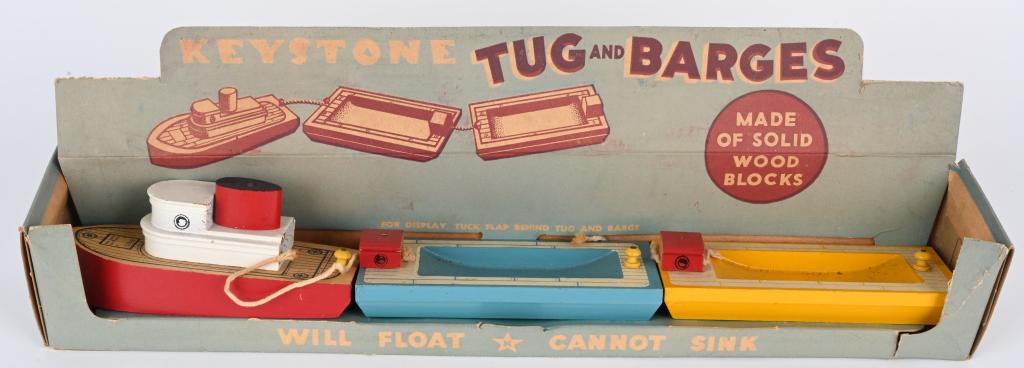 KEYSTONE TUG & BARGES SET w/ BOX (1 of 6)
