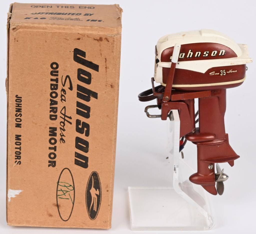 1957 JOHNSON SEA HORSE 35 HP OUTBOARD MOTOR w/BOX (1 of 7)