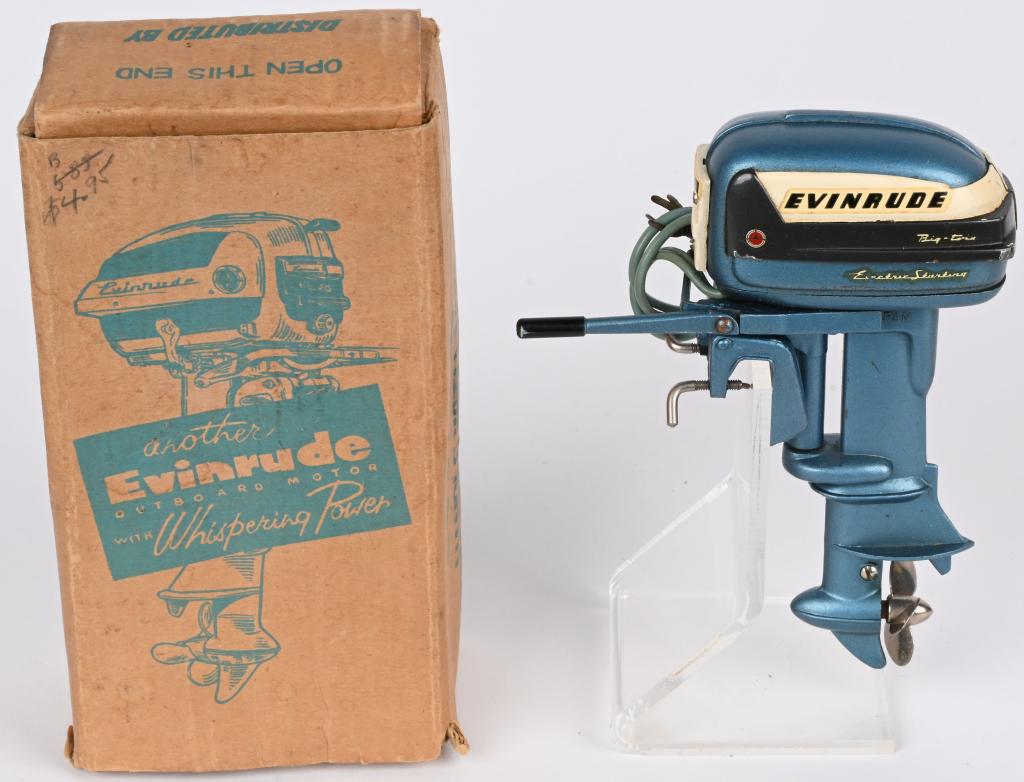 1956 EVINRUDE BIG TWIN 30 HP OUTBOARD MOTOR w/BOX (1 of 7)