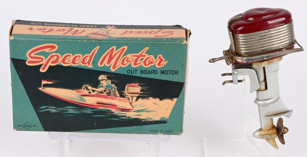 SAKAI SPEED QUEEN OUTBOARD MOTOR w/ BOX (1 of 8)