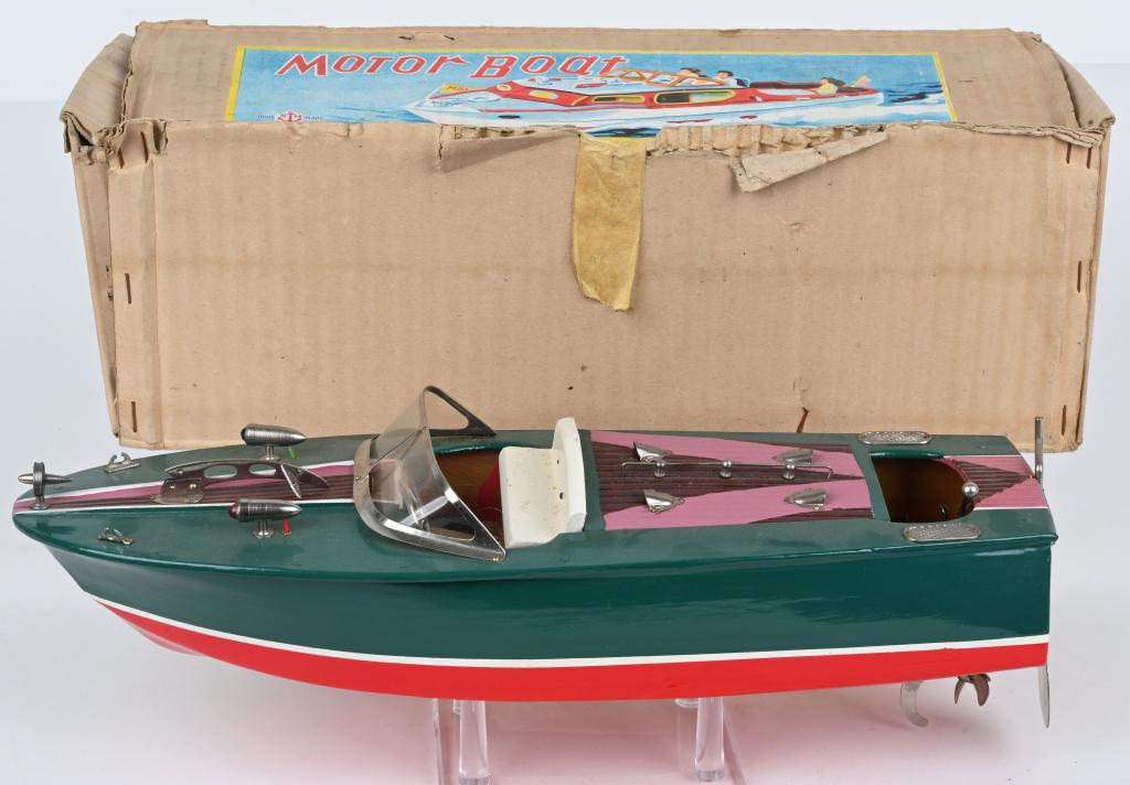 ITO BATTERY OP WOODEN SPEED BOAT w/ BOX (1 of 8)