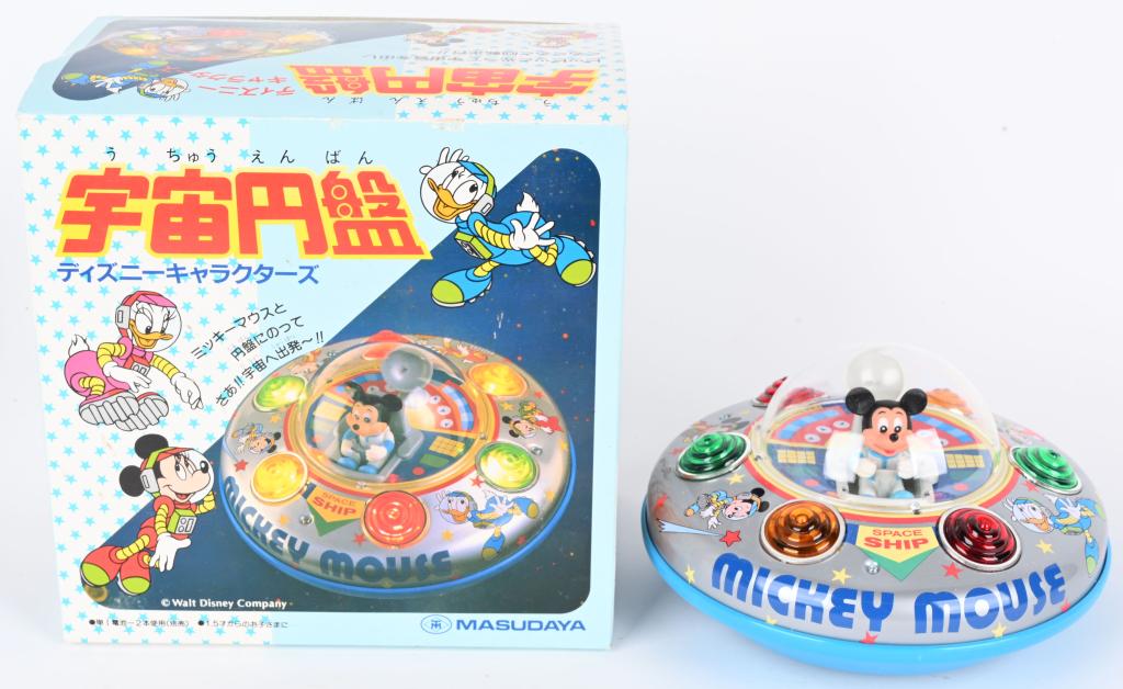 JAPAN BATTERY OP MICKEY MOUSE SPACE SHIP w/ BOX (1 of 8)