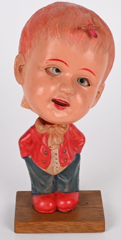 JAPAN CELLULOID OVERSIZED HEAD BOY w/ BEE (1 of 5)