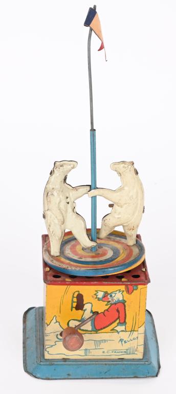 FRANCE TIN POLAR BEAR PLINK PLINK TOY (1 of 5)