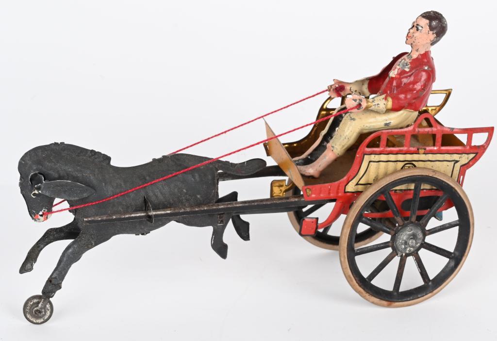 GUNTHERMANN TIN WINDUP DONKEY CART (1 of 5)