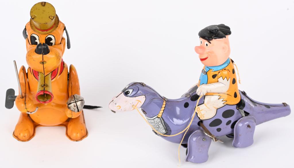 TIN WINDUP PLUTO DRUM MAJOR & FRED ON DINO (1 of 6)