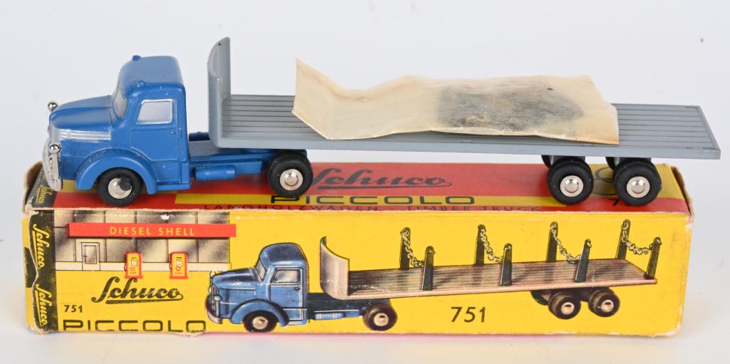 SCHUCO PICCOLO #751 TIMBER TRUCK w/ BOX (1 of 5)