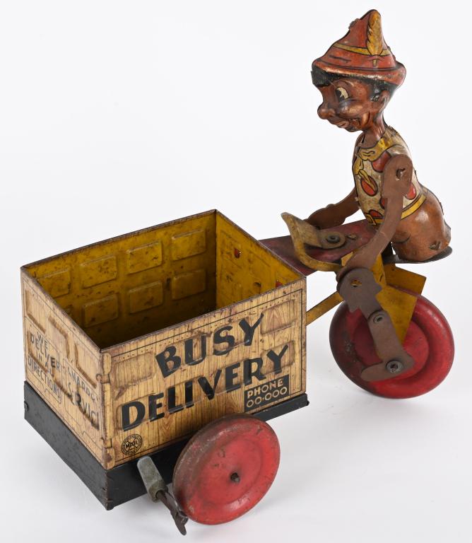 MARX TIN WINDUP BUSY DELIVERY (1 of 5)