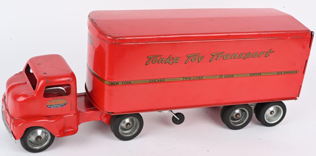 1953 TONKA PRESSED STEEL TOY TRANSPORT TRUCK (1 of 5)