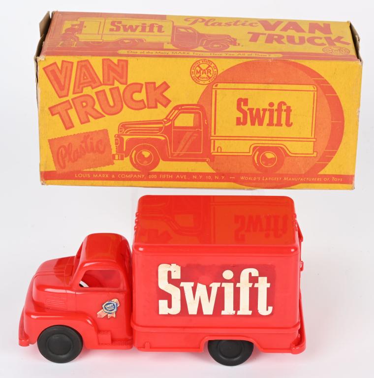 MARX PLASTIC SWIFT VAN TRUCK w/ BOX (1 of 8)