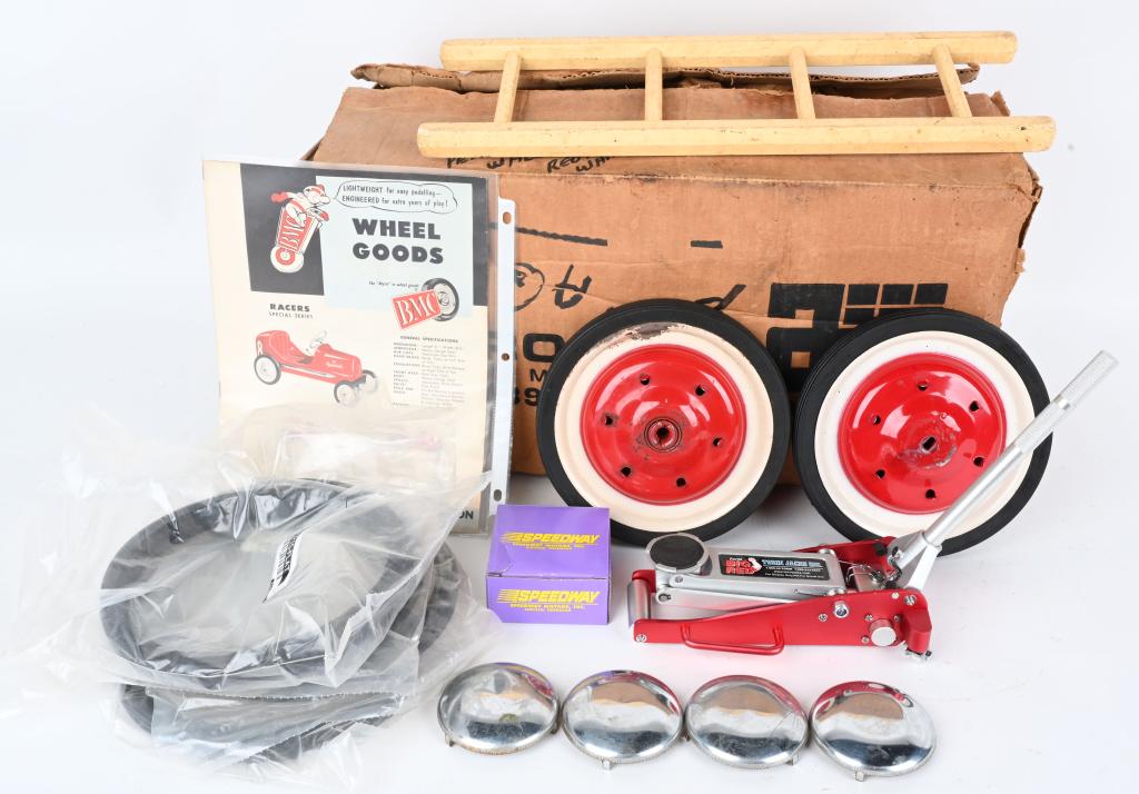 12- NOS PEDAL CAR TWO TONE WHEELS and MORE (1 of 7)
