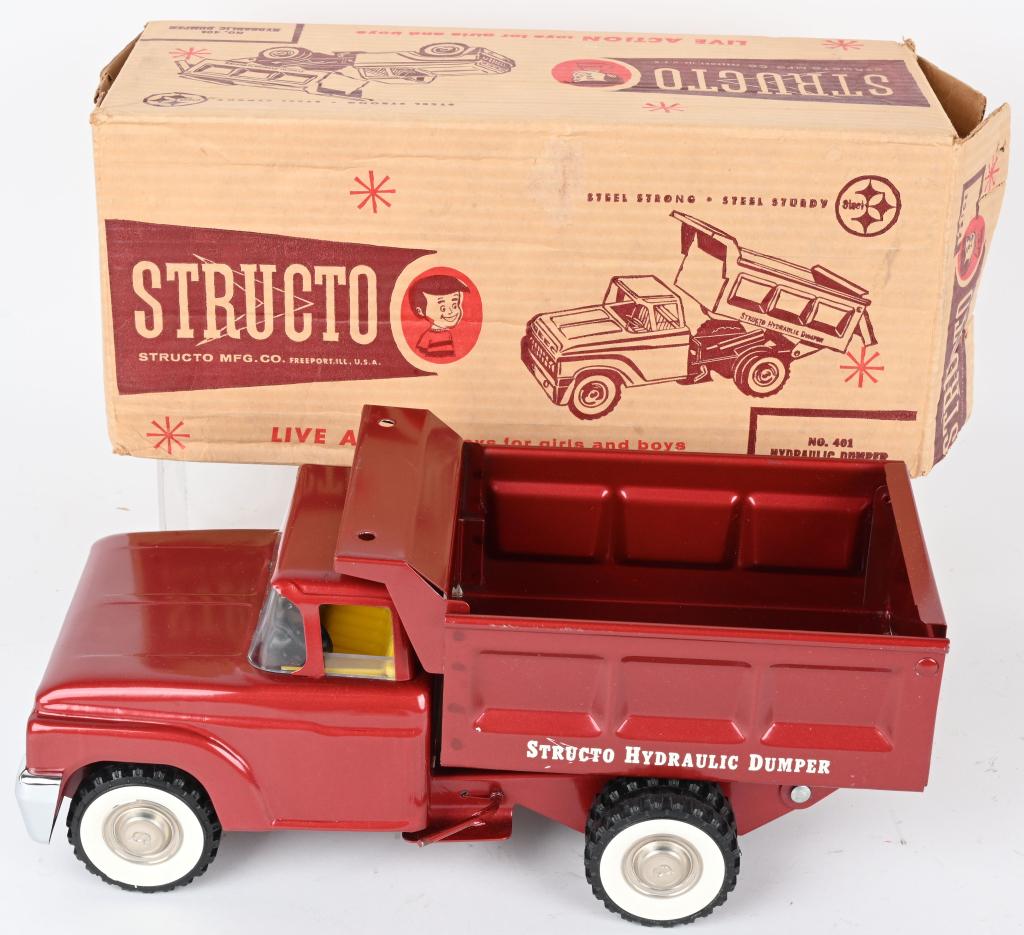STRUCTO #401 HYDRAULIC DUMP TRUCK w/ BOX (1 of 7)