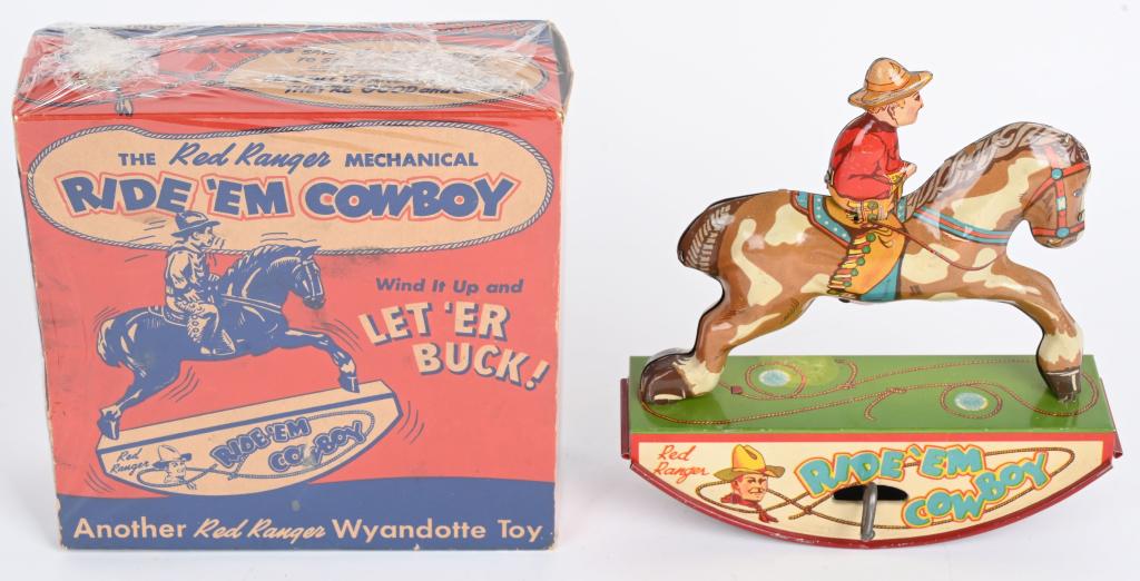 WYANDOTTE WINDUP RIDE EM COWBOY w/ BOX (1 of 5)