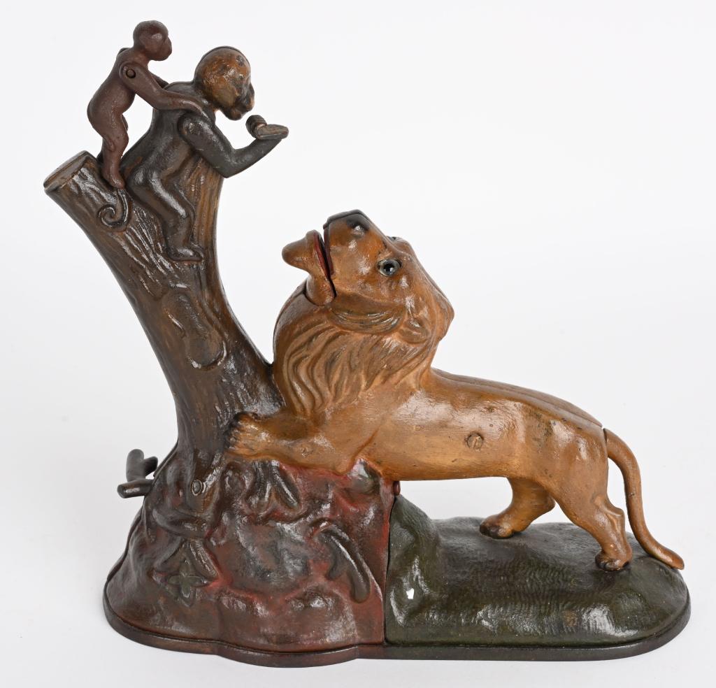KYSER & REX LION & MONKEYS MECHANICAL BANK (1 of 5)