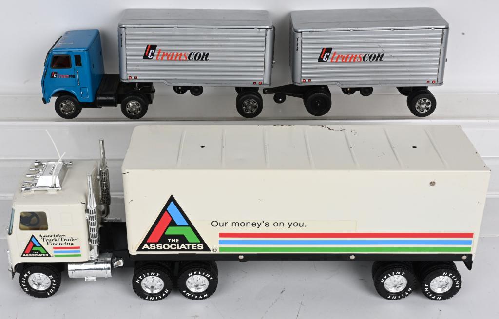 2-VINTAGE SEMI TRUCK & TRAILERS, JAPAN & NYLINT (1 of 4)