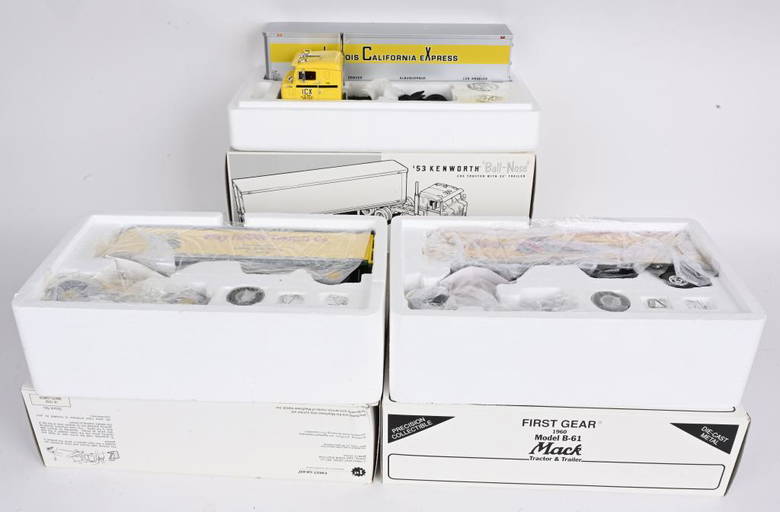3 First Gear 134 Scale Diecast Trucks