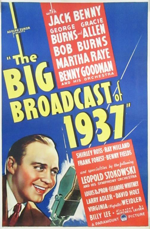 BIG BROADCAST OF 1937 LINENBACKED ONE SHEET (1 of 1)