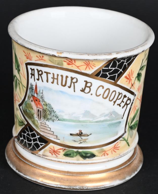 OCCUPATIONAL SHAVING MUG CHURCH. ROW BOAT (1 of 4)