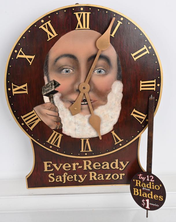 EVER-READY SAFETY RAZOR ADVERTISING CLOCK (1 of 10)