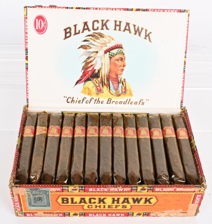 FULL BOX OF BLACKHAWK CIGARS 1938 (1 of 5)