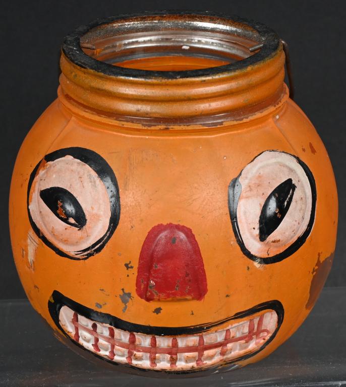 JACK-O-LANTERN GLASS CANDY CONTAINER (1 of 5)
