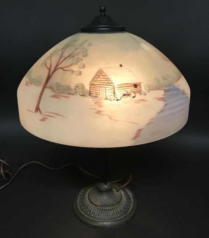 PHOENIX REVERSE PAINTED TABLE LAMP (1 of 6)