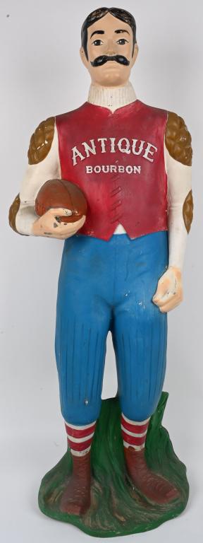 45" ANTIQUE BOURBON FOOTBALL PLAYER (1 of 5)