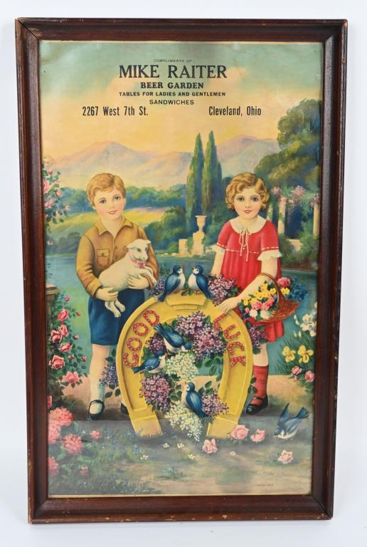 MIKE RAITER BEER GARDEN CLEVELAND, OH SIGN (1 of 3)