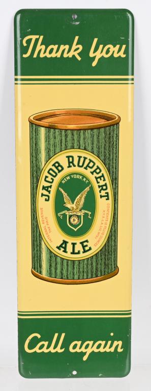 JACOB RUPPERT ALE TIN DOOR PUSH (1 of 2)