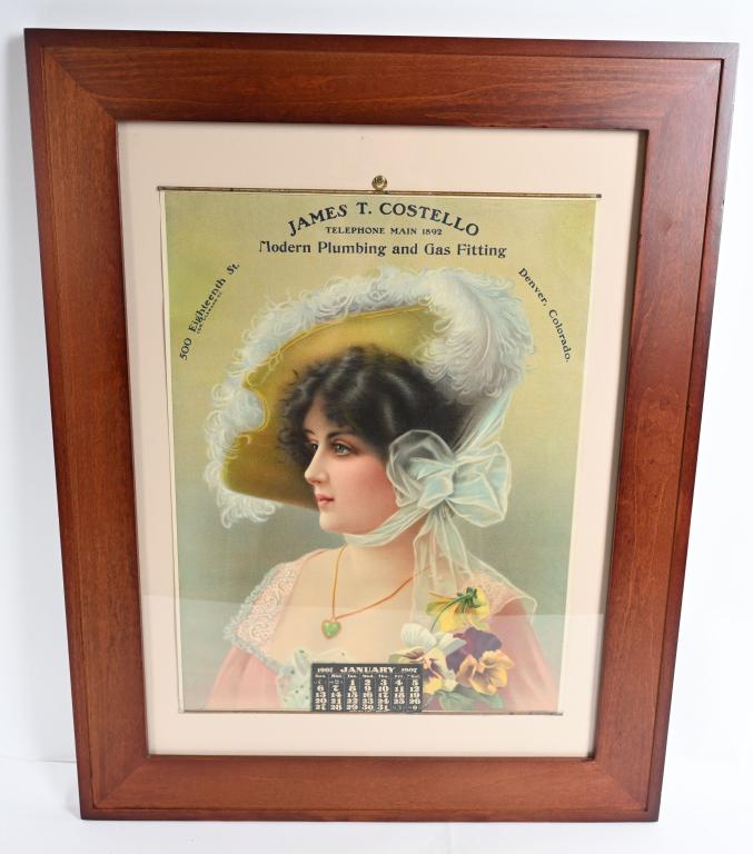 1907 JAMES CASTELLO PLUMBING ADVERTISING CALENDAR (1 of 3)