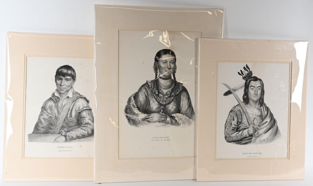 3- NATIVE AMERICAN INDIANS ETCHINGS (1 of 4)