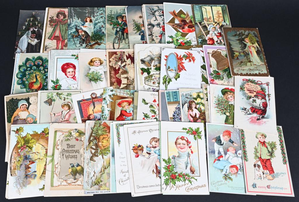 80+ VINTAGE CHRISTMAS POSTCARDS (1 of 7)