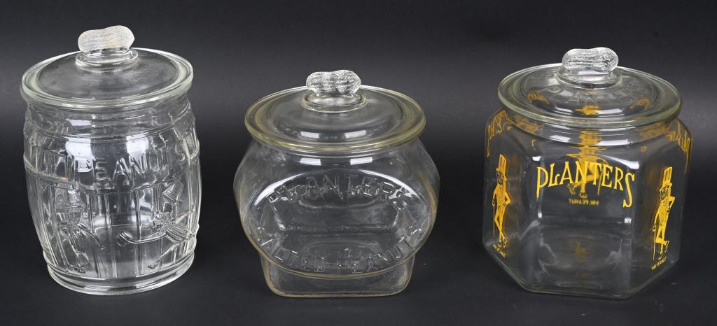 3- VINTAGE PLANTERS PEANUTS COUNTRY STORE JARS (1 of 5)